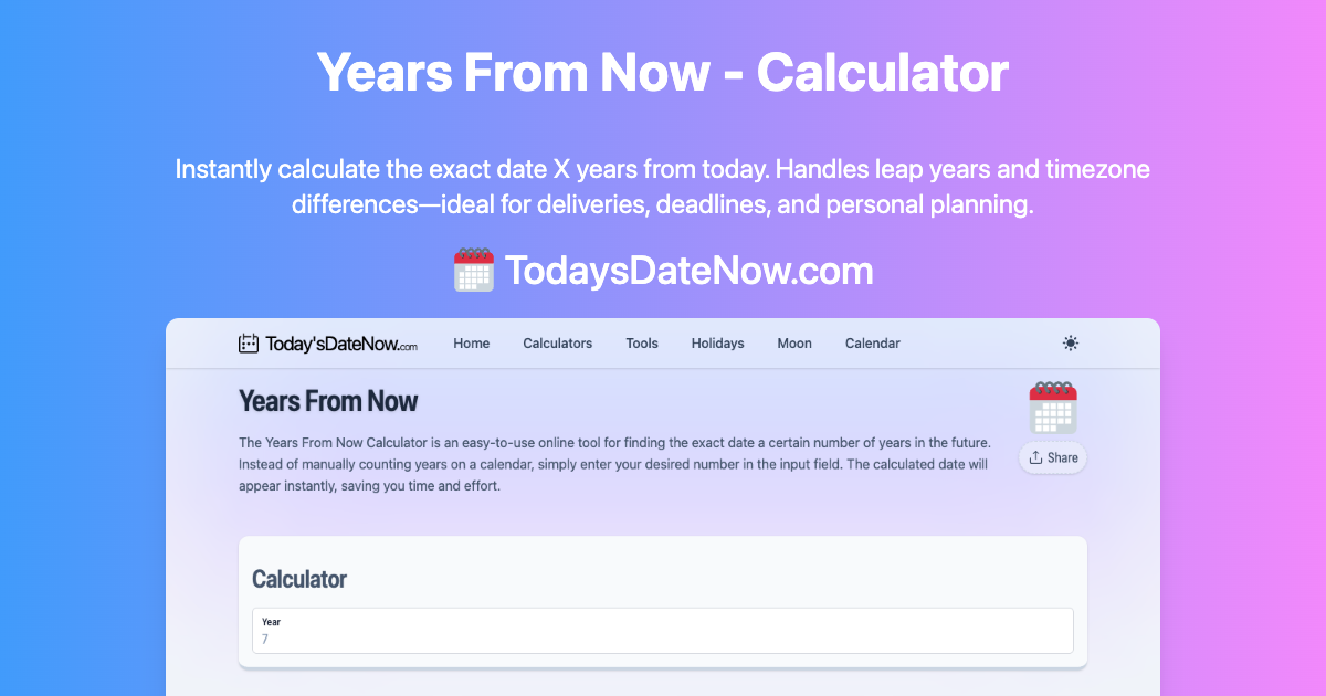 years-from-now-calculator